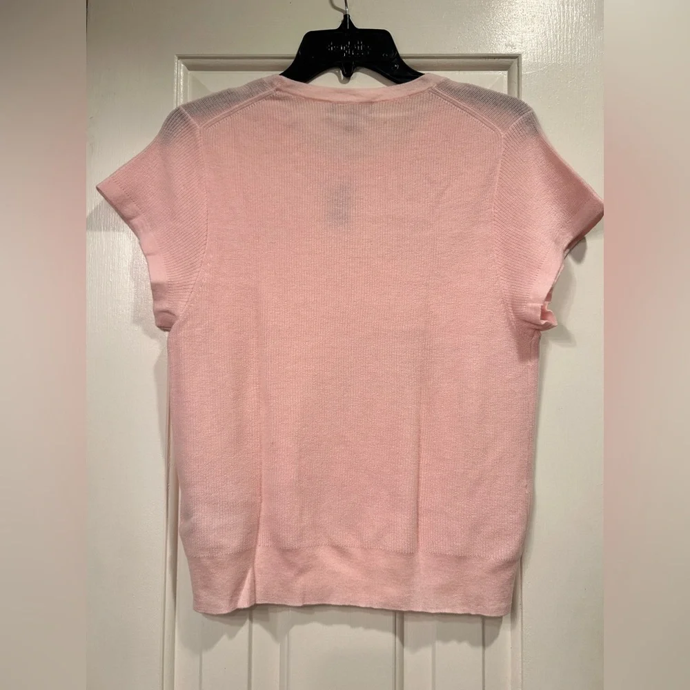 J.Crew NWT Ribbed featherweight cashmere T-shirt in Pink
